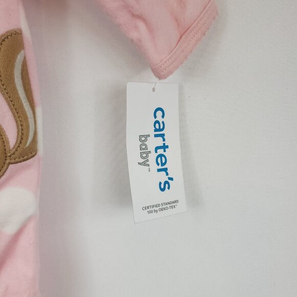 Carters 2 Pack Long Slv Footed Onesies Baby Girls Newborn Pajamas - Picture 4 of 16